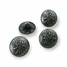 Metal Shank Button Patterned 15 mm 22 L  E 331