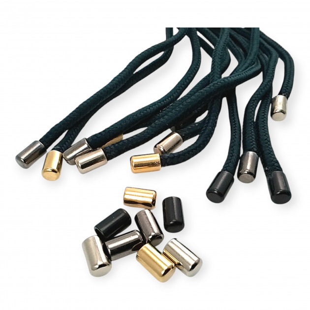 Silindir Model 5,5 mm Kordon Girişli Metal Bağ Ucu E 2049