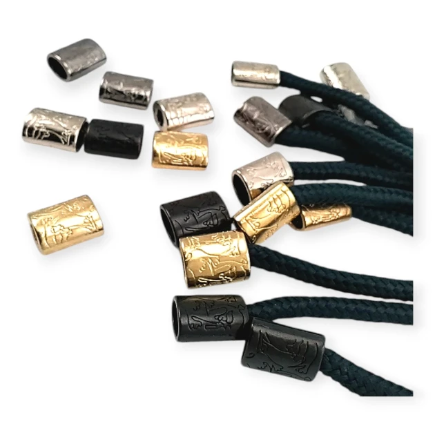 Desenli Ve Estetik Tasarımlı Metal Bağ Ucu 5 mm Kordon Girişli E 1107