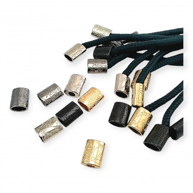 Patterned and Aesthetic Design Metal Cord End 5 mm Cord Entry E 1107