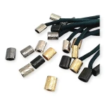 Desenli Ve Estetik Tasarımlı Metal Bağ Ucu 5 mm Kordon Girişli E 1107