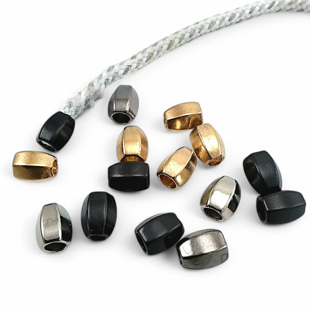 5 mm Cord Entry Hexagon Model Metal Cord End E 139