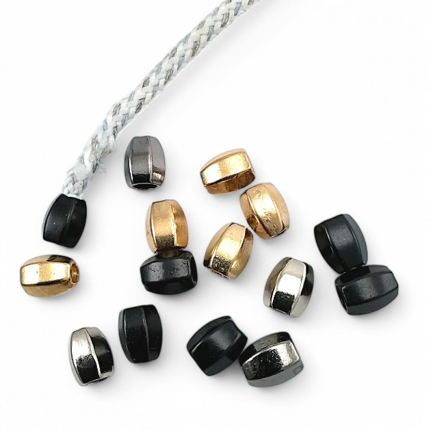 5 mm Cord Entry Hexagon Model Metal Cord End E 139