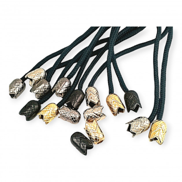 Tulip Model 6 mm Cord Entry Metal Cord End Patterned and Aesthetic Design E 1464
