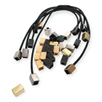  Cord End Cube Shape 6.5 x 10 mm Inlet 3.5 mm - 0,14" E 2152