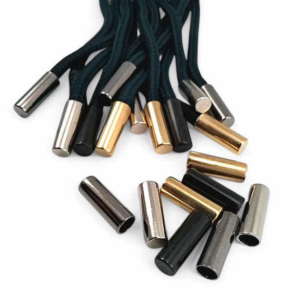 Metal Bağ Ucu Silindir Model 5,5 mm Kordon Girişli - Büyük Boy E 2232