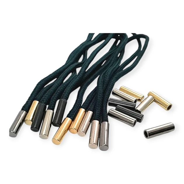 Metal Bağ Ucu Altı Düz Model - Silindir Model 4,5 mm Kordon Girişli E 2252