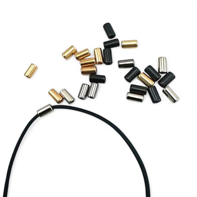 Metal Cord End 3.5 mm Cord Entry Cylinder Model Small Size E 2276