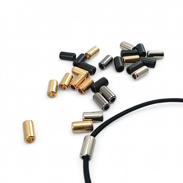 Metal Cord End 3.5 mm Cord Entry Cylinder Model Small Size E 2276