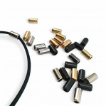 Metal Cord End 3.5 mm Cord Entry Cylinder Model Small Size E 2276