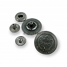 Taç Logolu 19 mm 30 Boy Çıtçıt Düğme 54 Sistem 4 lü Takım E 1448