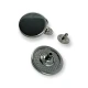 20 mm - 34 Size Metal Shank Button Patternless, Slightly Curved E 1479