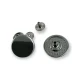 20 mm - 34 Size Metal Shank Button Patternless, Slightly Curved E 1479