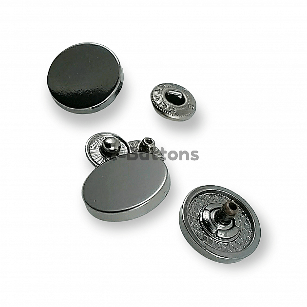 17 mm - 28 Size Flat Coin Type Snap Button 54 System Set of 4 E 1717