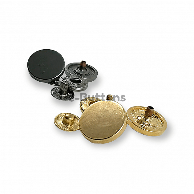 17 mm - 28 Size Flat Coin Type Snap Button 54 System Set of 4 E 1717