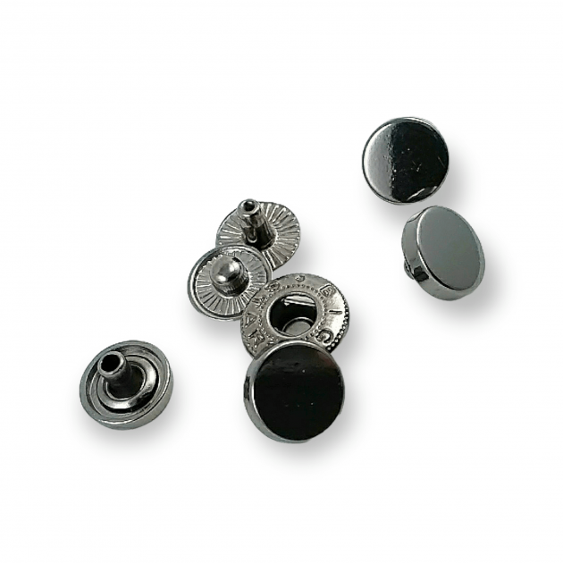 10 mm - 16 Boy Düz Para Tipi Çıt Çıt Düğme 54 Sistem 4 lü Takım E 1990