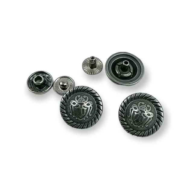 17 mm Snap Buttons  For Jackets 27L - 11,16" - 54 System Set of 4 E 512