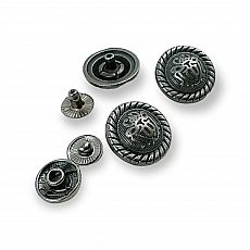 17 mm Snap Buttons  For Jackets 27L - 11,16" - 54 System Set of 4 E 512