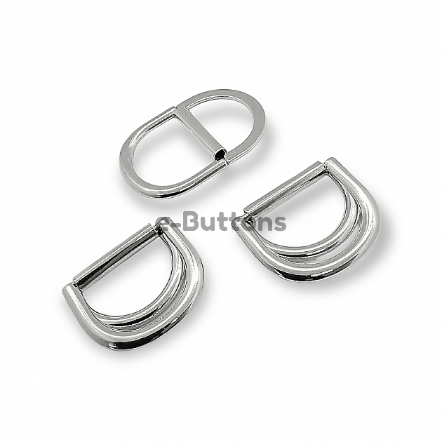 Double Ring D Buckle 3 cm Belt and Adjustment Buckle Metal E 1991