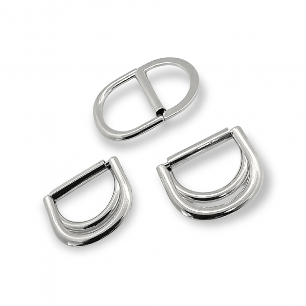 3 cm Çift Halka D Toka Kemer ve Ayar Tokası Metal E 1991