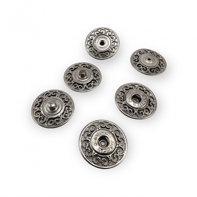 Sewing Snap Fasteners Button 1" Motif Patterned 25 mm 40 L E 2229