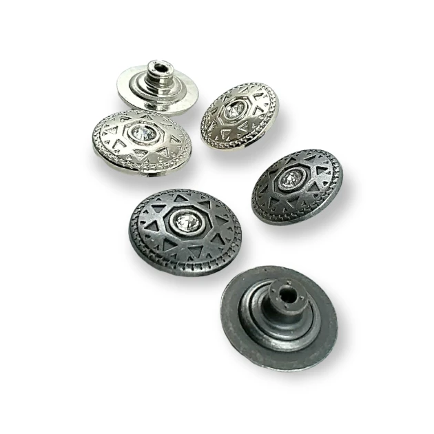 Jeans Button 23 mm 36 L  Sun Design Rhinestone Jeans Button E 333