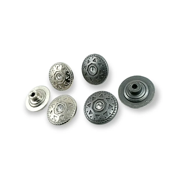 Jeans Button 23 mm 36 L  Sun Design Rhinestone Jeans Button E 333