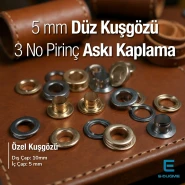 NO 3 Brass Flat Eyelet 5 mm 0.20" Premium Quality EPR0003
