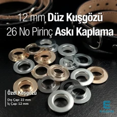 Brass 26 NO Flat Eyelet 12 mm 0.47" Premium Quality EPR0026