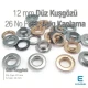 Brass 26 NO Flat Eyelet 12 mm 0.47" Premium Quality EPR0026