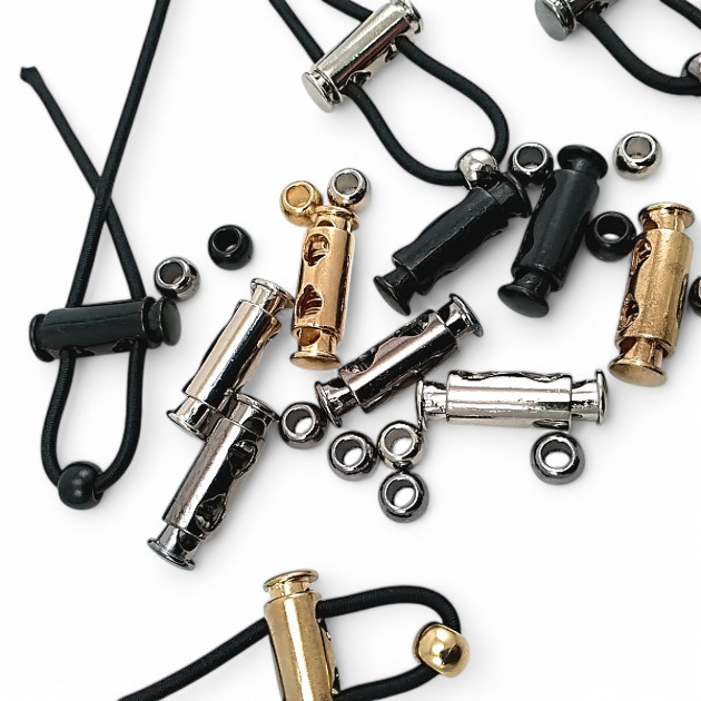 Cord End Double Hole 4 mm Tire Inlet Bead Stretching Combined Metal Stopper E 1365 - E 2058