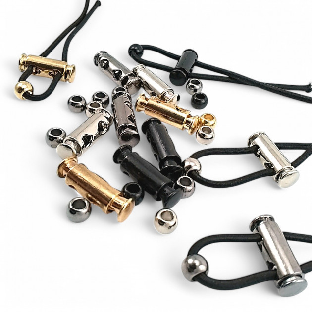 Cord End Double Hole 4 mm Tire Inlet Bead Stretching Combined Metal Stopper E 1365 - E 2058