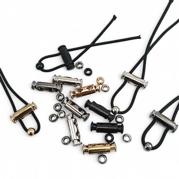 Cord End Double Hole 4 mm Tire Inlet Bead Stretching Combined Metal Stopper E 1365 - E 2058