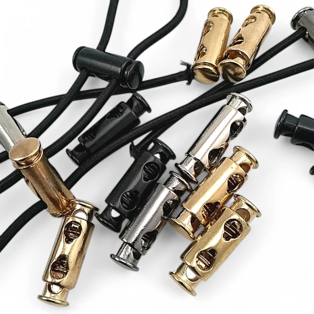 4 mm Hole Diameter Two Hole Metal Stopper Top - Bottom Press Cylinder Model - Zamak Stopper E 1365