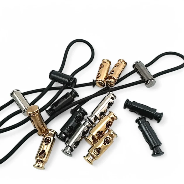 4 mm Hole Diameter Two Hole Metal Stopper Top - Bottom Press Cylinder Model - Zamak Stopper E 1365