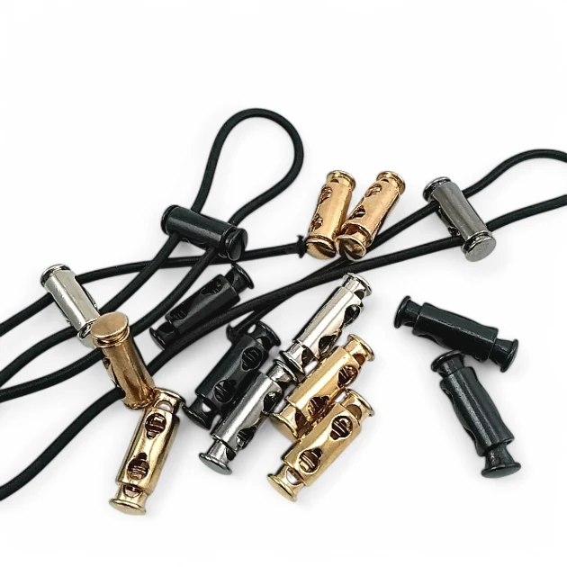 4 mm Hole Diameter Two Hole Metal Stopper Top - Bottom Press Cylinder Model - Zamak Stopper E 1365