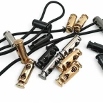 4 mm Hole Diameter Two Hole Metal Stopper Top - Bottom Press Cylinder Model - Zamak Stopper E 1365