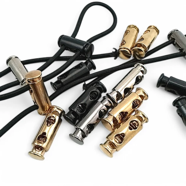 4 mm Hole Diameter Two Hole Metal Stopper Top - Bottom Press Cylinder Model - Zamak Stopper E 1365