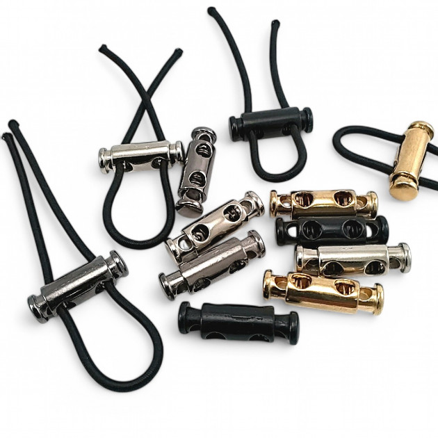 Metal Cord Lock with 4.5 mm Cord Entry Two Hole Stopper E 2060