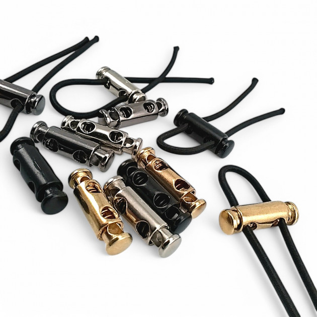 Metal Cord Lock with 4.5 mm Cord Entry Two Hole Stopper E 2060