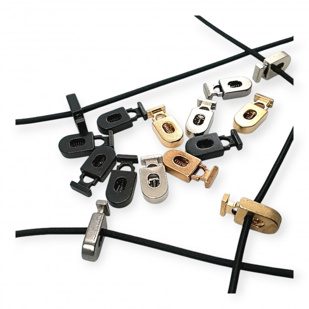 Stopper Metal 26 mm tall, 5 mm perforated, Black and Simple Design B0020 Stopper Metal 26 mm tall, 5 mm perforated, Black and Simple Design B0020