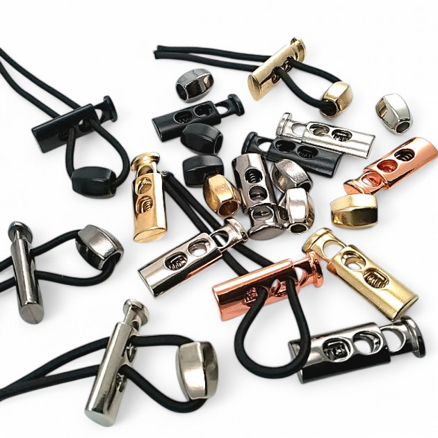 Metal Stoper Stopper Double Hole 5.5 mm -0,22" Cord Entry Quince Bead Combination E 214 - E 139