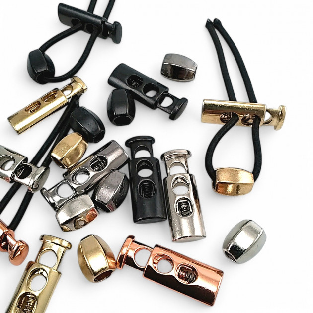 Metal Stoper Stopper Double Hole 5.5 mm -0,22" Cord Entry Quince Bead Combination E 214 - E 139