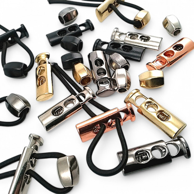 Metal Stoper Stopper Double Hole 5.5 mm -0,22" Cord Entry Quince Bead Combination E 214 - E 139