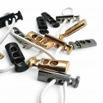 Üstten Basmalı Metal Stoper 5,5 mm Delik Çaplı İki Delikli Yassı Model - Zamak Stoper E 214