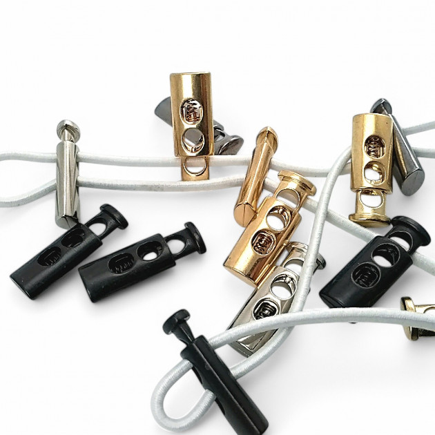 Üstten Basmalı Metal Stoper 5,5 mm Delik Çaplı İki Delikli Yassı Model - Zamak Stoper E 214