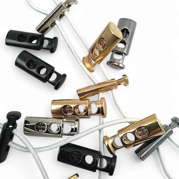 Top Press Metal Stopper 5.5 mm Hole Diameter Two Hole Flat Model - Zamak Stopper E 214