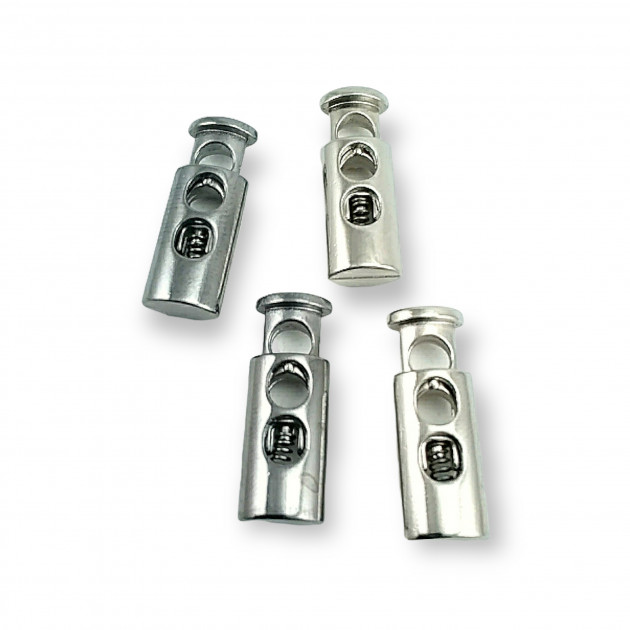 Two Hole Stopper Metal Cord Lock with 5 mm Cord Entry B0026