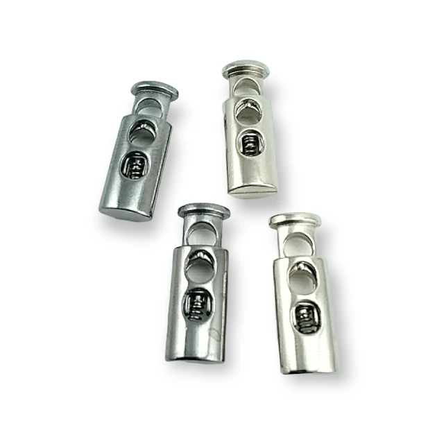 Two Hole Stopper Metal Cord Lock with 5 mm Cord Entry B0026
