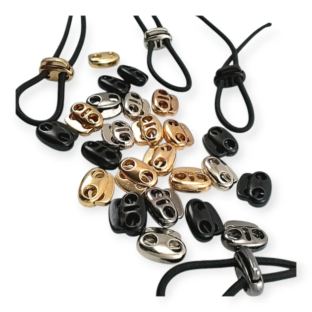 3 mm Delik Çaplı İki Delikli Metal Stoper  Üstten Basmalı - Zamak Stoper E 2223